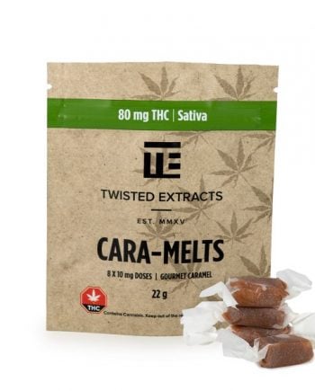 Sativa THC Caramels from Twisted Extracts 80mg of THC