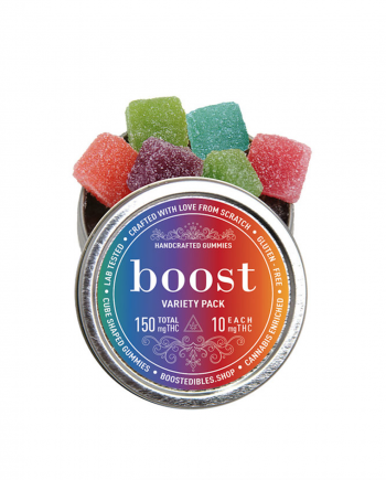 Boost THC Gummies with 150mg THC per tin