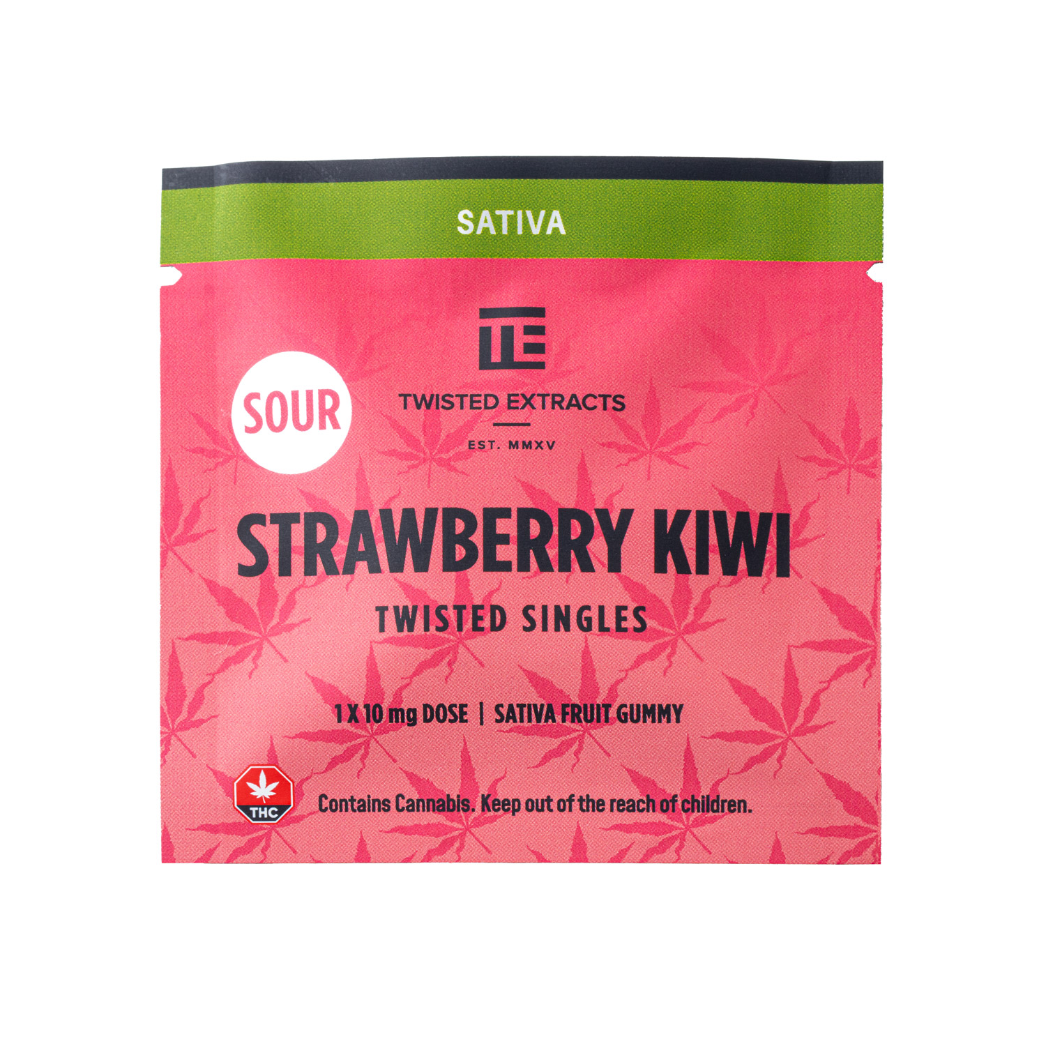 SourSingles_Sample_Strawberry THC Singles - Twisted Extracts